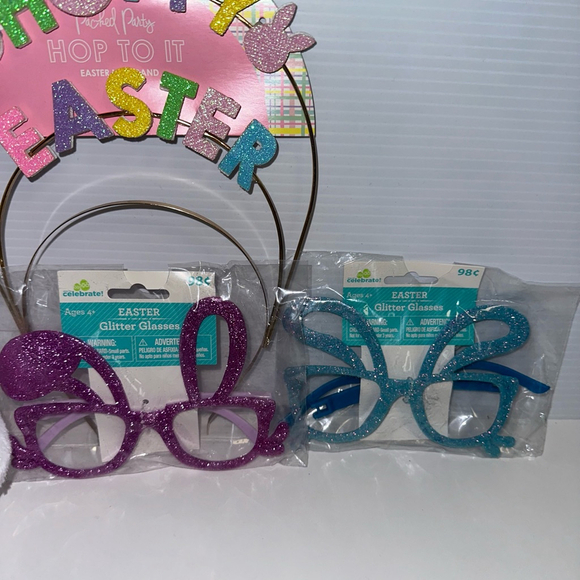 NWT NEW lot bundle of 4 Easter items Bunny headband 2 sunglasses - Picture 4 of 11